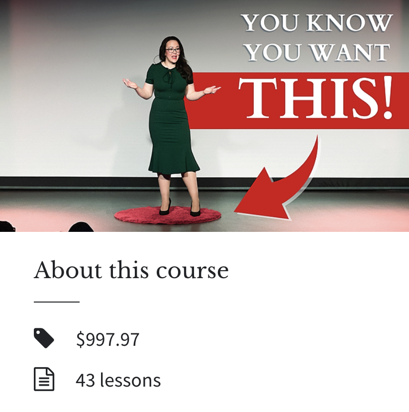 TEDx coaching & course are available